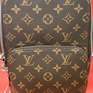 100% Authentic Louis Vuitton Monogram Macassar Sling